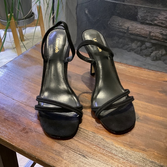 LARROUDE Annie Sandal In Black Suede size 9 - Picture 3 of 10